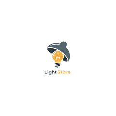 Modern, Scalable Logo for Lighting Stores: Bright Idea Bulb Under Sleek Shade for a Fresh, Memorable Brand Identity, Perfect for Online Shops & Business Cards