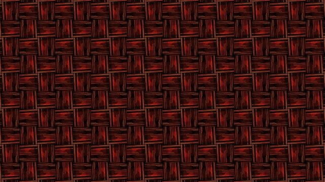 Abstract modern textural tiling background pattern with rotation effect on black background. Fades to black. 