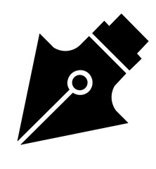 pen nib icon isolated on white background 