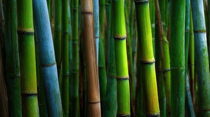 Obraz premium vibrant natural colorful bamboo grove forest