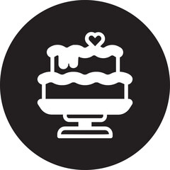 Wedding cake glyph icon