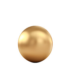 Golden Sphere. Symbol Of Wealth, Luxury, And Elegance In Minimalist Design Isolated On Transparent Background