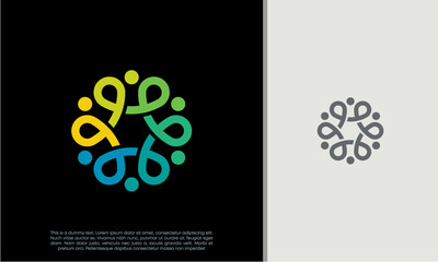 Global Community Logo Icon Elements Template. Community human Logo template vector. Community health care. Abstract Community logo