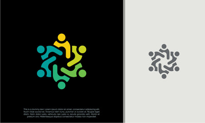 Global Community Logo Icon Elements Template. Community human Logo template vector. Community health care. Abstract Community logo