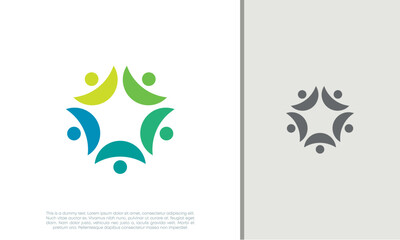 Global Community Logo Icon Elements Template. Community human Logo template vector. Community health care. Abstract Community logo