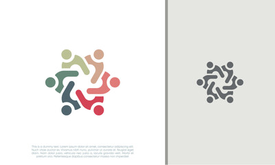 Global Community Logo Icon Elements Template. Community human Logo template vector. Community health care. Abstract Community logo