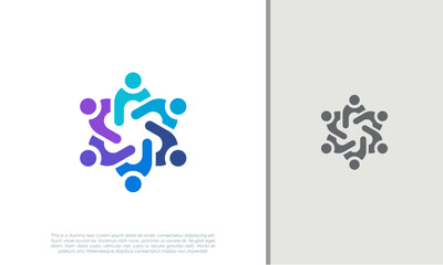 Global Community Logo Icon Elements Template. Community human Logo template vector. Community health care. Abstract Community logo