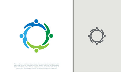 Global Community Logo Icon Elements Template. Community human Logo template vector. Community health care. Abstract Community logo