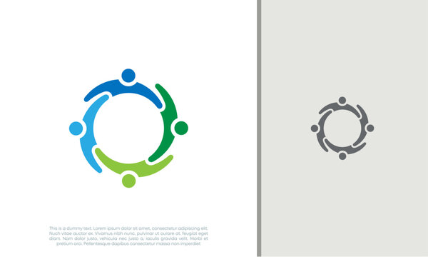 Global Community Logo Icon Elements Template. Community human Logo template vector. Community health care. Abstract Community logo