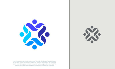 Global Community Logo Icon Elements Template. Community human Logo template vector. Community health care. Abstract Community logo