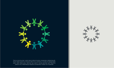 Global Community Logo Icon Elements Template. Community human Logo template vector. Community health care. Abstract Community logo