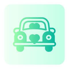 Wedding car gradient icon