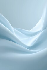 Fototapeta premium Serene blue abstract fabric waves creating a flowing soft texture