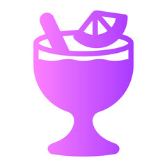 Cocktail gradient icon