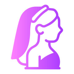 Bride gradient icon