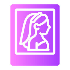 Wedding photos gradient icon