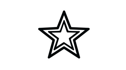 Obraz premium Minimalist star icon vector