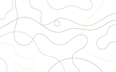 Thread line seamless pattern background. Curvy intersections of ropes in organic smooth print symbol. vector illustration.