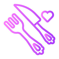 Cutlery gradient icon