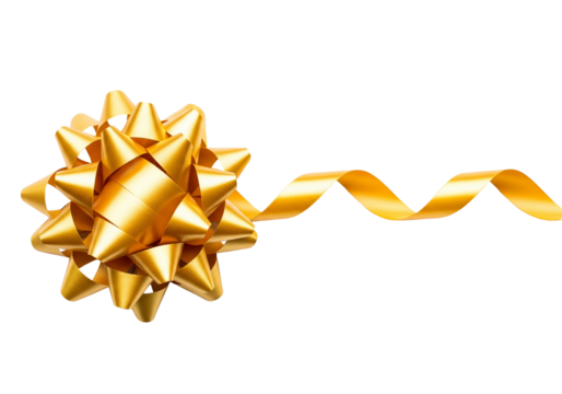 Sparkling gold bow with a starburst shape