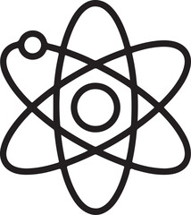atom silhouette on white background