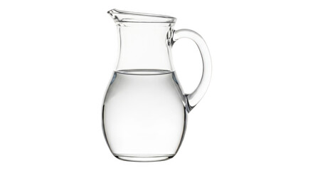 Glass Pitcher Half Full with Pure Water 3D Render