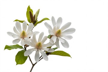 Obraz premium Star magnolia flower blooming white magnolia stellata floral photography art