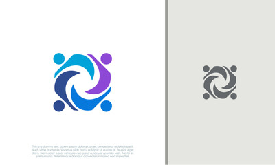 Global Community Logo Icon Elements Template. Community human Logo template vector. Community health care. Abstract Community logo