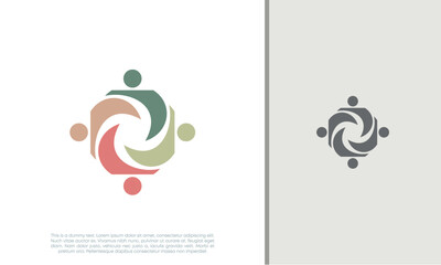 Global Community Logo Icon Elements Template. Community human Logo template vector. Community health care. Abstract Community logo