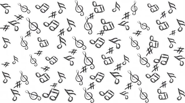 Musical pattern, versatile design elements for musicrelated projects, posters, flyers, websites, and educational materials in the arts.
