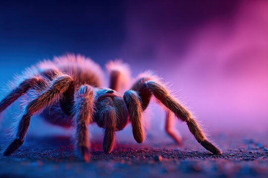 Vibrant close-up of a tarantula spider - Powered by Adobe