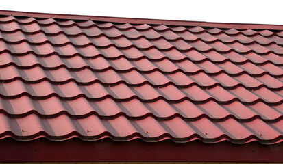 The roof of the house is covered with metal tiles