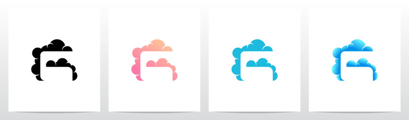 Clouds Forming Letter Initial Logo Design G