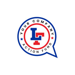 Fototapeta premium LF logo design Adobe