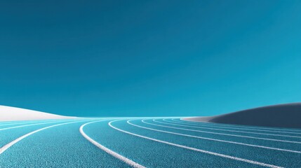 Light blue clear sky landscape perspective design minimalist digital aesthetic modern scenic