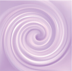 Glossy radial rippled curvy art fond frame. Text space white border. Gel fluid indigo creme caramel surface. Appetizing yogurt of juicy fruits light lavender color: grape, currant, mulberry, bilberry