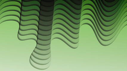 湾曲した段差の連続