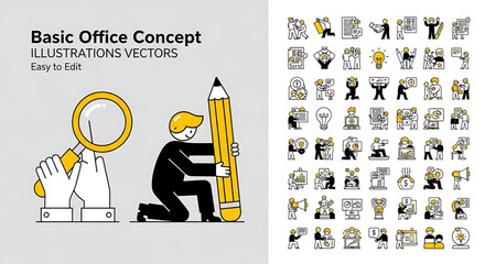Creative concept vector illustrations showing design, art, and idea generation. Includes teamwork, brainstorming, and creative process elements for modern projects.