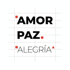 Love Peace Joy Spanish Text Design, Graphic Resource, Vector