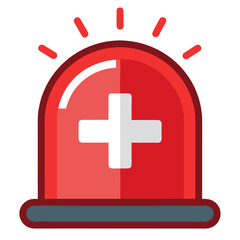 Emergency vector icon on white background. First aid icon.