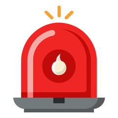 Fire alarm vector icon. on white background.