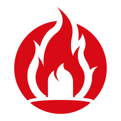 Fire alarm silhouette. fire icon vector illustration