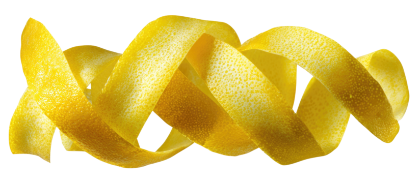 Citrus peel, intricately coiled and yellow - Powered by Adobe
