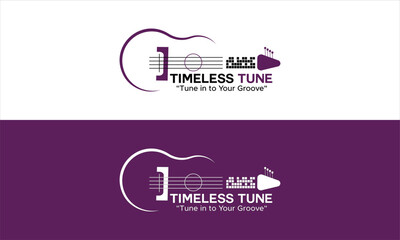 Timeless tune music logo design concept for musical brand identity and modern entertainment industry promotion