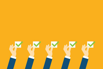 Task completion. Perfect for productivity, to-do lists, goals, workflow, and success presentations or apps.	