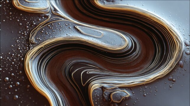 swirling golden brown liquid background