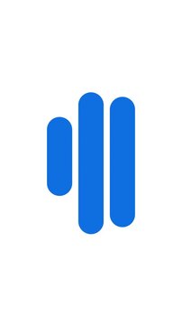 Voice message Animation. Digital interface audio Voice assistant for musical notes flying alpha channel animation, white notas music.