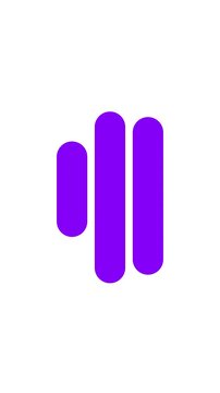 Voice message Animation. Digital interface audio Voice assistant for musical notes flying alpha channel animation, white notas music.
