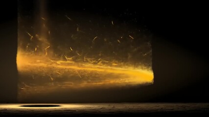 A Captivating Display of Glowing Particles Creating a Dynamic Abstract Scene with Enigmatic Depth and Movement