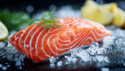 fresh salmon on a plate